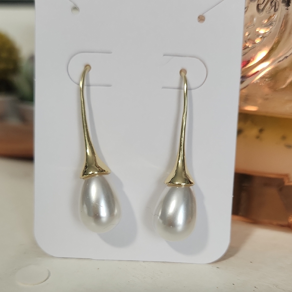 Elegant Gold and Silver Drop Earrings